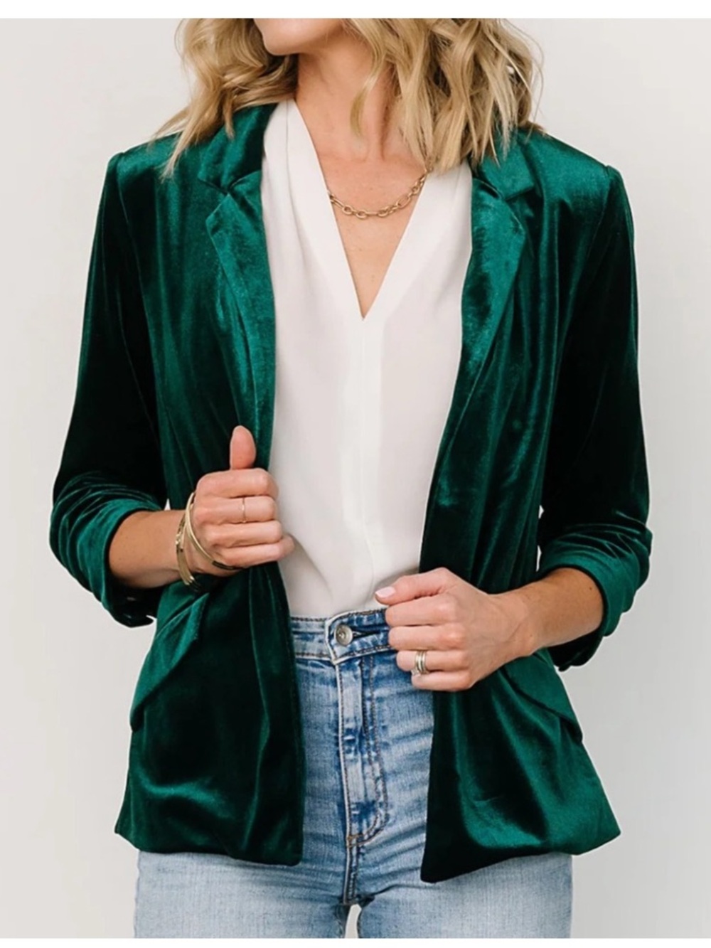 Baltic Born blazer velvet dark green S M L velvet office business party